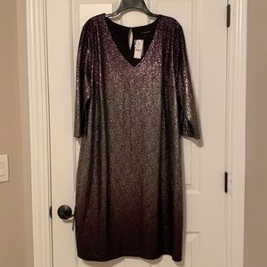 Lane Bryant Sparkling purple ombré Party dress 18/20
